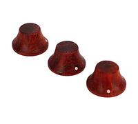 Bouton de Guitare électrique Bouton de Volume de Guitare en Bois Ensemble de Remplacement de 3 Pièces avec Point Indicateur Finition Polie Lisse pour la Réparation et la Mise à Niveau des