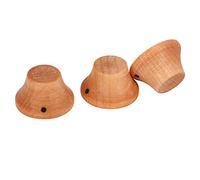 Bouton de Guitare électrique Bouton de Volume de Guitare en Bois Ensemble de Remplacement de 3 Pièces avec Point Indicateur Finition Polie Lisse pour la Réparation et la Mise à Niveau des