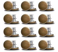 Bouton de Jeans 12 Pièces Bouton Jeans Ajustable 17mm Boutons instantanés No Sew pour Vêtements,Jeans,Jupes,Poignets