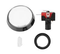 Bouton de jeu lumineux 60 mm à LED avec micro-interrupteur, qualité fabricant reconnue, pour panneau de borne d'arcade personnalisé, blanc.
