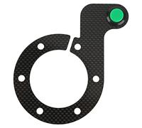 Bouton de klaxon de volant en Fiber de carbone, 6 trous, confortable, sensible au toucher, remplacement pour (Verte)