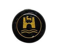 Bouton de klaxon "Wolfsburg" Or pour Volkswagen Coccinelle 60 ->71"