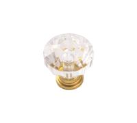 Bouton de la collection Crystal Palace de Hickory Hardware, 1-1/4 po de diam tre, en acrylique avec finition noire mate (paquet de 10)