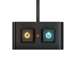 Bouton de lancement externe PC - Bouton de bureau filaire, déclencheur système compact | PC externe pour professionnels, contrôleur d'activation pour les amateurs de bureau à domicile, coin de bureau