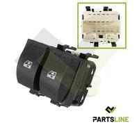 Bouton de Lève Vitre Avant Gauche Côté Conducteur compatible avec CLIO III MODUS THALIA II TWINGO II - 214943A 214943B 8200214943