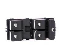 Bouton de lève-vitre compatible pour Volkswagen Golf 7, Passat B8 et Polo 6 - commande des vitres électriques + sécurité enfants - porte conducteur - OEM 5G0959857C, 5GG959857A