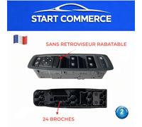 NTY Interrupteur lève-vitre EWS-RE-091 Avant gauche pour Renault Kadjar/Megane IV