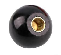 Bouton de levier boule en bakélite M8 avec insert en laiton industriel (M6-25Noir)