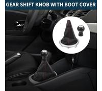 Bouton De Levier De Vitesse Manuel à 5 Vitesses Avec Couvercle Pour Suzuki Swift | Bouton De Levier De Vitesse De Bo?te De Vitesses Rouge Et Argent En Plastique Simili Cuir 1 Pc