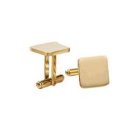 Bouton De Manchette 1 Pair Gold Color Stainless Steel Cufflink For Men Wedding Jewelry Shirt Blazer Cuff Button Clip(Square Gold)