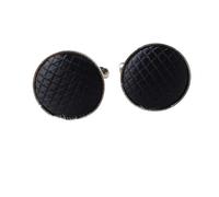 Bouton De Manchette 1Pair Men's Vintage Tone Twist Cuff Links Wedding Cuff Links(Black cloth)