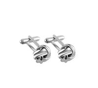 Bouton De Manchette 1Pair Men's Vintage Tone Twist Cuff Links Wedding Cuff Links(Silvery)