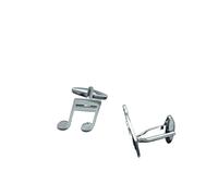Bouton de Manchette Boutons de manchette avec symbole Musical en acier inoxydable, for vêtements for hommes, boutons de manchette musicaux, bijoux Souvenirs de mariage(Silver)