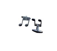 Bouton De Manchette Boutons de manchette avec symbole Musical en acier inoxydable, for vêtements for hommes, boutons de manchette musicaux, bijoux Souvenirs de mariage(Black)