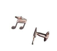 Bouton De Manchette Boutons de manchette avec symbole Musical en acier inoxydable, for vêtements for hommes, boutons de manchette musicaux, bijoux Souvenirs de mariage(Rose Gold)
