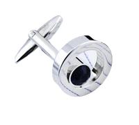 Bouton de Manchette Boutons de manchette de chemise for hommes et femmes, for Banquet d'affaires, discours de mariage, boutons de manchette simples en métal et cristal(Black)