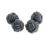 Bouton de manchette passementerie gris corons