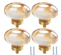 Bouton De Meuble 4 Pièces Cristal Colombe Oeuf Champagne Armoire Porte Boutons Et Poignées Armoires De Cuisine Transparent Petite Poignée Colombe Oeuf-Champagne