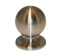BOUTON DE MEUBLE BOULE/PLATINE ZAMAC 00401 ZAMAC FINITION NICKEL DIAM25 HT31
