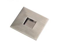Bouton de meuble cuvette à encastrer forme carré Square - 73 x 73 mm - nickelé brossé ESTAMP