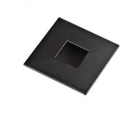 Bouton de meuble cuvette à encastrer forme carré Square - 73 x 73 mm - noir mat ESTAMP