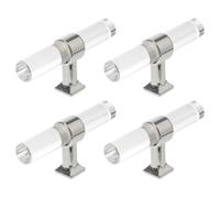 Bouton de Meuble en Acrylique Argenté Rond, Lot de 4 Plusieurs styles