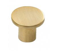 Bouton de meuble en métal Disc - diamètre 33 mm - doré brossé ESTAMP