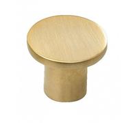 Bouton de meuble en métal Disc - diamètre 33 mm - doré brossé ESTAMP