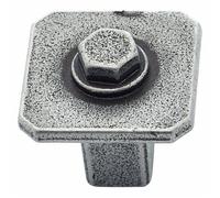 Bouton de meuble en zamak Kentucky-vieux fer mat METAKOR