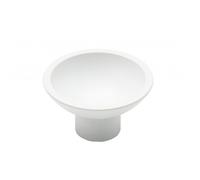 Bouton de meuble en zamak Tazza - diamètre 53 mm - Blanc mat METAKOR