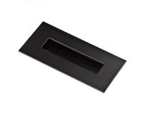 Bouton de meuble encastrable forme cuvette Rectangular - 155 x 73 mm - noir mat ESTAMP