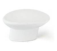 Bouton de meuble Ovale blanc zamak H.24 x l.41 x P.19 mm