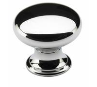 Bouton de meuble plat en laiton-chromé brillant HETTICH