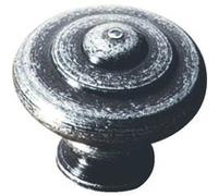 Bouton de meuble rustique boule n°24 acier patiné diamètre 25mm - BROS - 24A253 Noir G