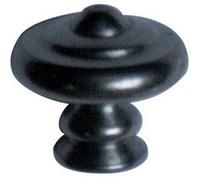 Bouton de meuble rustique boule n°24 acier poli diamètre 30mm - BROS - 24A301 Noir G