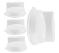 Bouton de Minuterie Lot de 4 Pièces Blanc, pour Four à Micro-ondes | Plastique, Axe 7mm, 5mm, Accessoire de Rechange Portable, Réglage de Chaleur