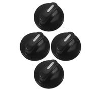 Bouton de Minuterie pour Four, Lot de 4, Abs Noir 6 Mm | Commande d Demi-axe 6mm, Installation Facile et Prise en Main Confortable, pour Cuiseurs Électriques et Fours