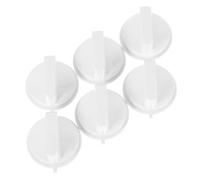 Bouton de Minuterie pour Micro-ondes Blanc en Plastique 6 Pièces