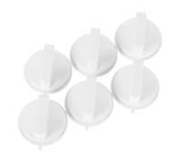 Bouton de Minuterie Rond pour Micro-ondes, Arbre, Blanc, 6 Pièces