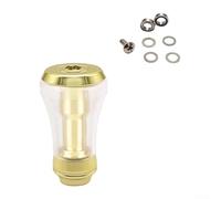 Bouton de moulinet de pêche pour Daiwa Tatula Stradic/Luvias Shimano/Stella/Vanquish/Twin Power PMMA Poignée en polymère avec tube en aluminium CNC (doré)