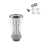 Bouton de moulinet de pêche pour Daiwa Tatula Stradic/Luvias Shimano/Stella/Vanquish/Twin Power PMMA Poignée en polymère avec tube en aluminium CNC (gris)