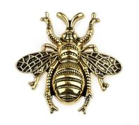 Bouton de placard en forme d'abeille, poignées de meubles en laiton massif, boutons d'armoire uniques, fabricants sources pour l'assurance qualité (noir doré)