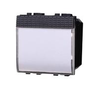 Bouton de plaque porte sonnette 2P 2M, compatible avec Bticino Living Light, 2 places modules (Noir)
