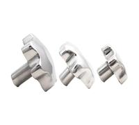 Bouton de poignée en forme d'étoile à filetage femelle en acier inoxydable 304, bouchon à vis, trou traversant, verrouillage, écrou de roue à main M6 M8 M10 M12(M10(head 48mm))