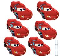 Bouton De Porte 6 Pièces Dessin Animé Pour Enfants Colle Souple Anti-Collision Armoire Tiroir Dessin Animé Rouge Voiture De Sport Petite Poignée,Style D Farah