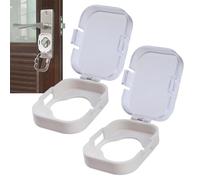 Bouton De Porte Couvre La Sécurité Des - Verrouille Du Bouton De Porte Du Poêle | Couverture De Porte De Porte Couverture | Verrons Réutilisables Handle Garde 2 Pièces Pour La Sécurité De L'ar