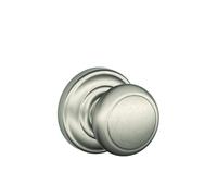 Bouton de porte de passage SCHLAGE Andover Rose Nickel satin 2,8 x 2,8 x 2,4 pouces - FA10AND619/F10AND619AND