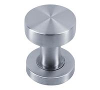 Bouton de porte rond plat BP01 JADE diamètre 52 mm inox brossé HERACLES B-INOX-BP01