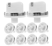 Bouton de Réglage de Température pour Chauffe-eau Gaz, 10 Pièces | Plastique Blanc, Finition Soignée et Résistante à L’usure, Commande Simple pour Remplacement du Bouton