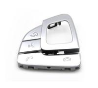 Bouton de réglage du Volume au Volant Compatible avec Mercedes-Benz W213 (2016-2018) - Cache-Bouton 0999056200 0999056400 (côté Droit, Noir ; côté Gauche, Argent)